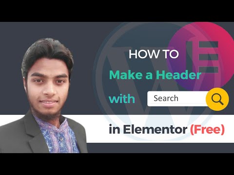 How to make a header with search bar in Elementor for free | W Teach