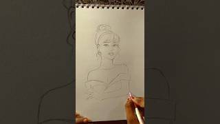 Barbie doll outline/#easydrawing / #tutorialshorts #viral #viralshorts #outlineart #drawing  #art