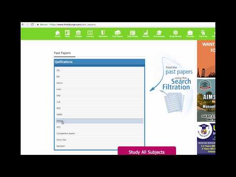 Past Papers of All Levels of Studies in Pakistan