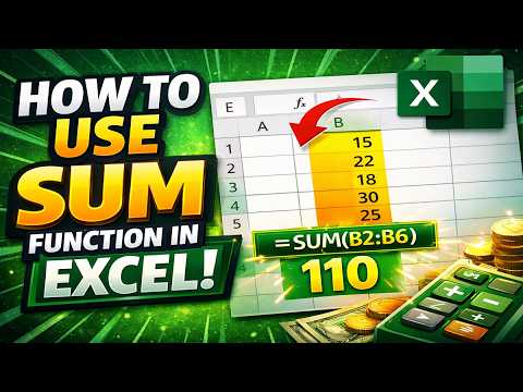 How to use the SUM function in Excel