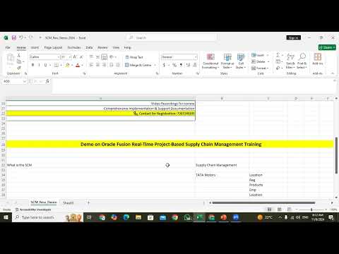 Oracle Fusion SCM Demo-1(Supply Chain Management)
