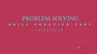 Crack NEET-2018 | Problem Solving - Daily Practice Test | 13th Feb 2018 | Aspire Learning Company