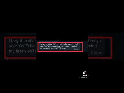 From A Random YouTube video To Earning $300. #web3 #jobs