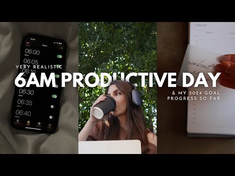 6AM PRODUCTIVE DAY IN MY LIFE | a *realistic* vlog assessing my january goal progress & productivity