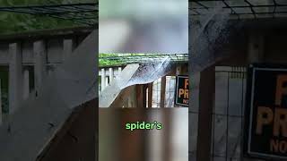 Spider Web Magic: How Rain Creates Amazing Beauty #nature #facts #diy #intresting #shorts #viral