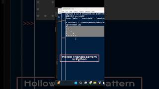 21/25 Python Pattern ( Hollow Triangle Pattern ) #codebuddy #pythonpattern #pattern #python #coding