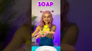 😲 Watch This! Pepper Runs Away from Soap! 🧪 #Lesson #SmartKids #Shorts