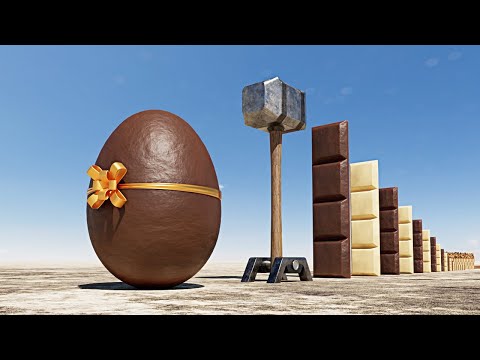 The Biggest Chocolate Bar Domino Run You'll Ever See