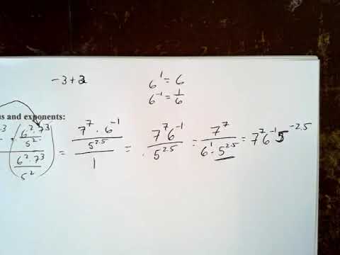 Step by step solutions to the exponent manipulation questions