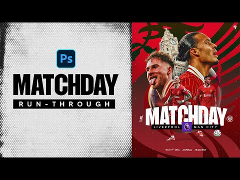 PHOTOSHOP MATCHDAY DESIGN! | Liverpool vs Man City 🔥