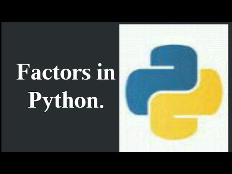 how to find factors in Python.