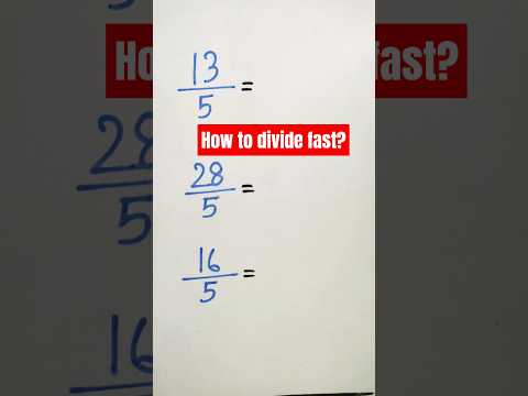 How to Divide Big Numbers in Seconds | Fast Math Trick! #divisionfast #mathtricks #youtubeshorts