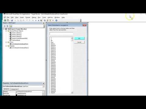 Macro for navigating between worksheets in Excel workbook with many worksheets