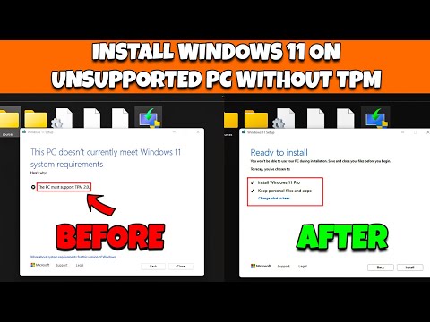 How to Install Windows 11 On Unsupported PC | Install Windows Without TPM