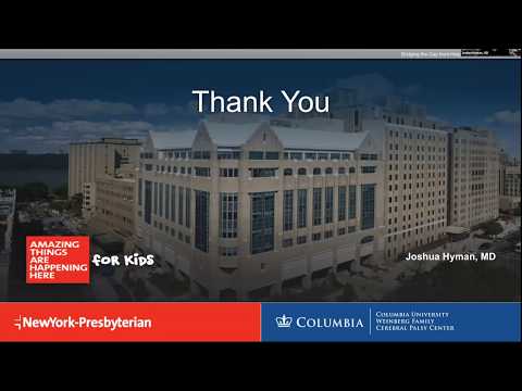 Orthopedic Management of the Non-Ambulatory Child with Cerebral Palsy - Dr. Joshua Hyman
