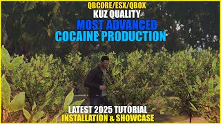 [QBcore / ESX / Qbox] Most Advanced Cocaine Production | FiveM Script | Latest 2025 Installation