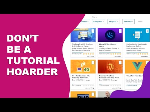 When Should You Stop Doing Coding Tutorials? - Don't be a Tutorial Hoarder