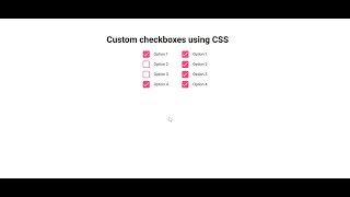 Custom Checkbox Using Only CSS | Stylish Checkbox Design Tutorial