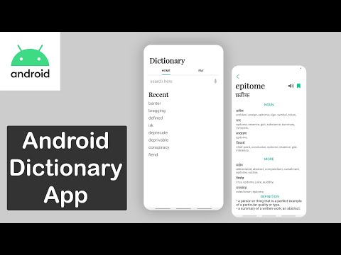 Android dictionary app created on android studio with external database