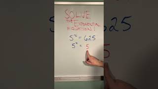 Solving exponential equations with a common base #shorts