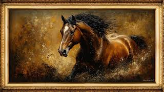 Majestic Horse Oil Painting in 4K Ultra HD | Relaxing Frame TV Art for Samsung 4K