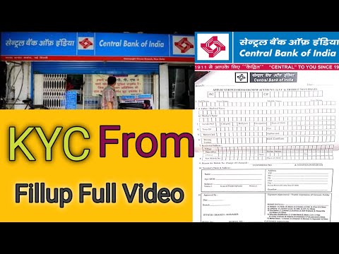 KYC FORM KESE BHARE CENTRAL BANK OF INDIA || Re-KYC Central bank of india|KYC from fillup Ful Video