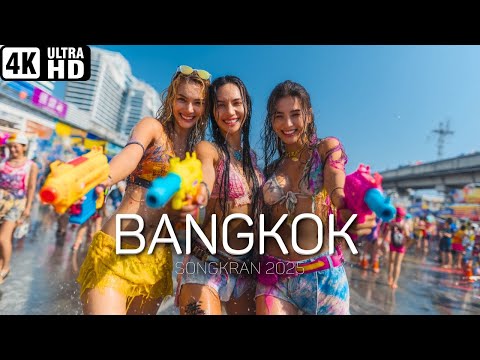 🇹🇭 THAILAND'S MOST ICONIC WATER PARTY in Silom [4K] Songkran in Bangkok 2025