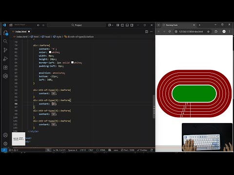ASMR Coding | Running Track HTML CSS No Talking