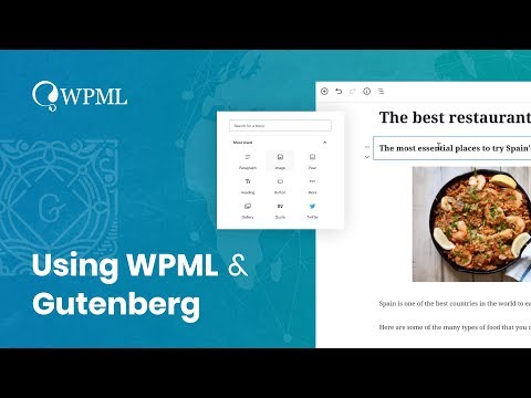 Using WPML to translate content created with Gutenberg editor