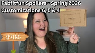 FabFitFun Spoilers - Spring 2026 - Customization 6, 5 & 4 Spoiler