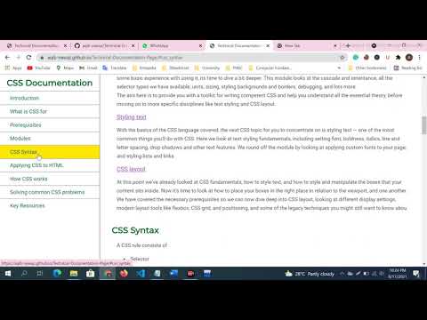 Technical documentation page | #aqibnawaz #webdeveloper #front-end