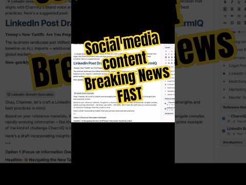 Creates Fast Social Media Posts YOUR Way on #tariffs #breakingnews ! #shorts #shortsfeed #shorts #ai