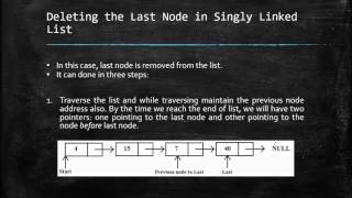 Linked Lists - Deletion of Last Node