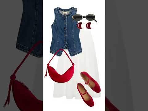 How to style a denim vest for summer #summerfashion #denimtop  #summerdenim #summeroutfits