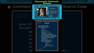 ✨ Glassmorphic Testimonial Carousel | HTML, CSS & JS Animation