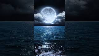 Lua cheia com som do mar para relaxar dormir ou estudar #relax