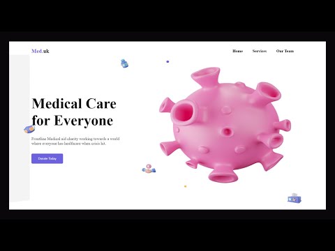Responsive Covid-19 Medical Care  Portfolio with HTML and  CSS  || Web Creator