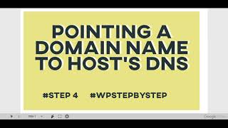 Connecting a Domain Name with Hosting # Step 4  #wpstepbystep