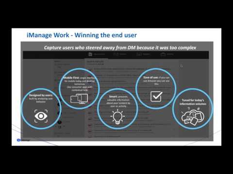 iManage Work 10 Document and Email Management for Today’s Law Firm