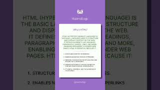 The Foundation of the Web! #LearnHTML#CodingForBeginners#HTMLBasics#ViralVideo#ExplorePage#tranding
