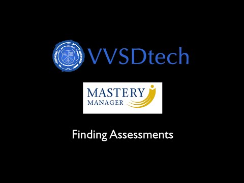 MasteryManager 02   Finding Assessments