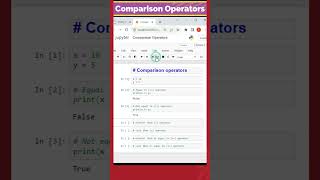 6 - What are Comparison Operators | Python Coding