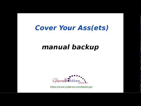 CYA - Manual Backup