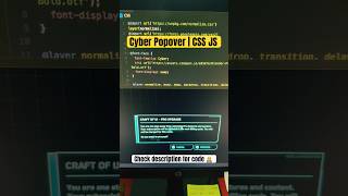 Cyber Popover #cssanimation #htmlcss #js #shorts
