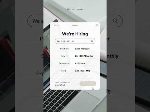 Sales Manager Urgent Requirement.