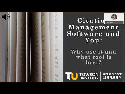 Introduction to Citation Management Software