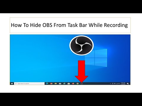 How To Hide OBS From Task Bar While Recording | Remove OBS From Task Bar #obs #obsstudio #recording