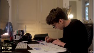 4-HOUR | Study With Me | Deep work, No music, One break