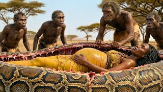 Life 3.6 Million Years Ago | The Tragic Fate of a Pregnant Prehistoric Woman vs a Giant Python