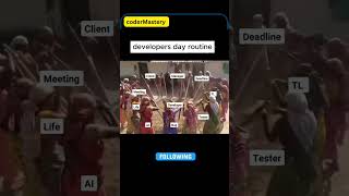 Developer's Daily Routine: A Survival Story! ☠️💻Tag a dev who lives this cycle every day! 😂🔥